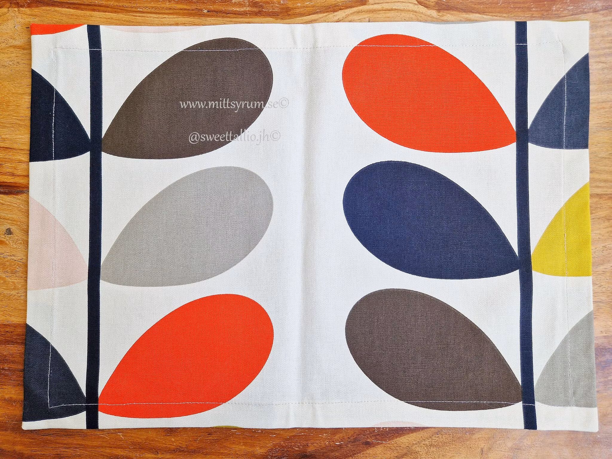 Underlägg tallrik Retro blad Horisontal