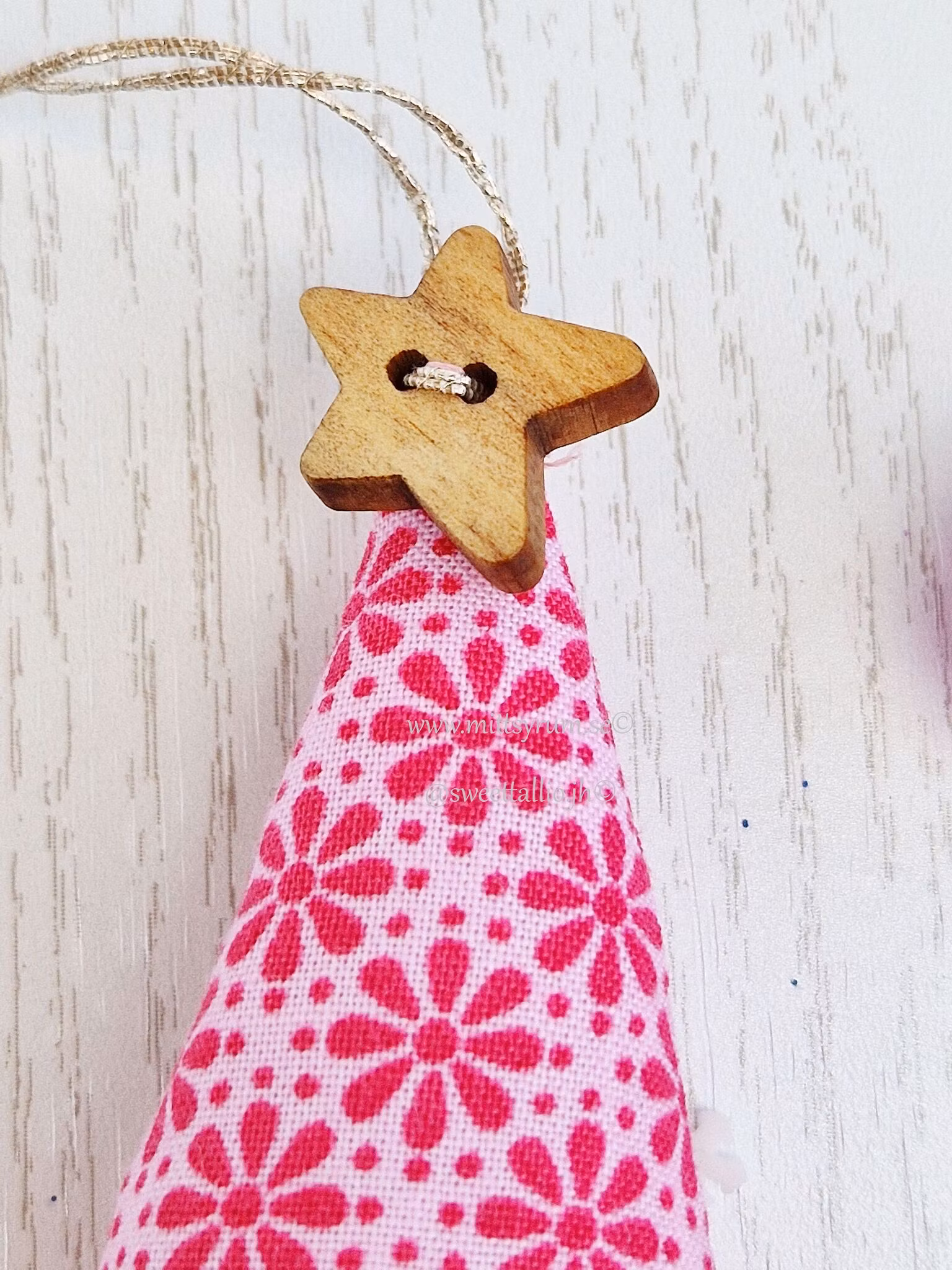 Julgran i tyg Rosa
