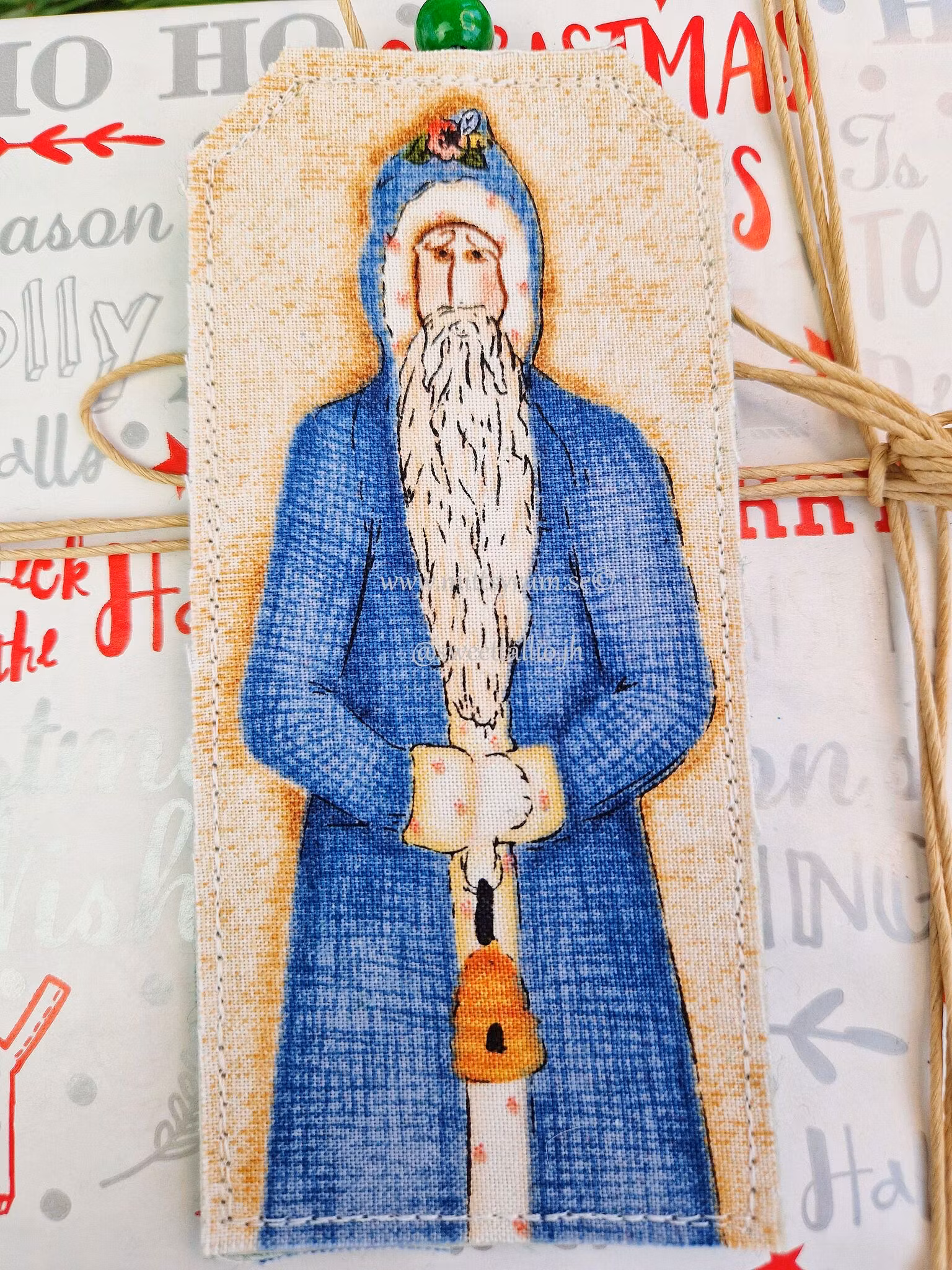 Julklapps tag Tomte Bikupa