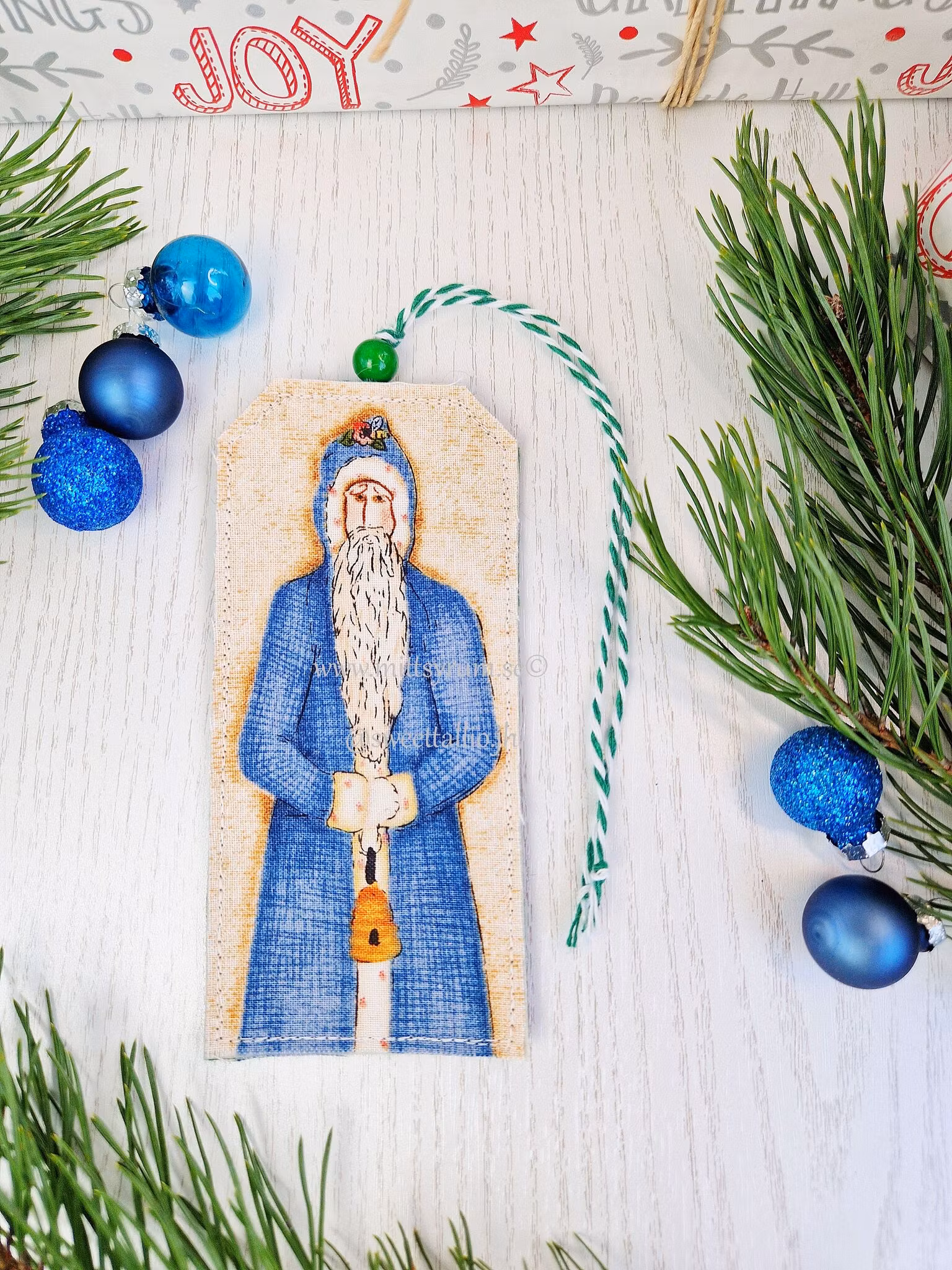 Julklapps tag Tomte Bikupa