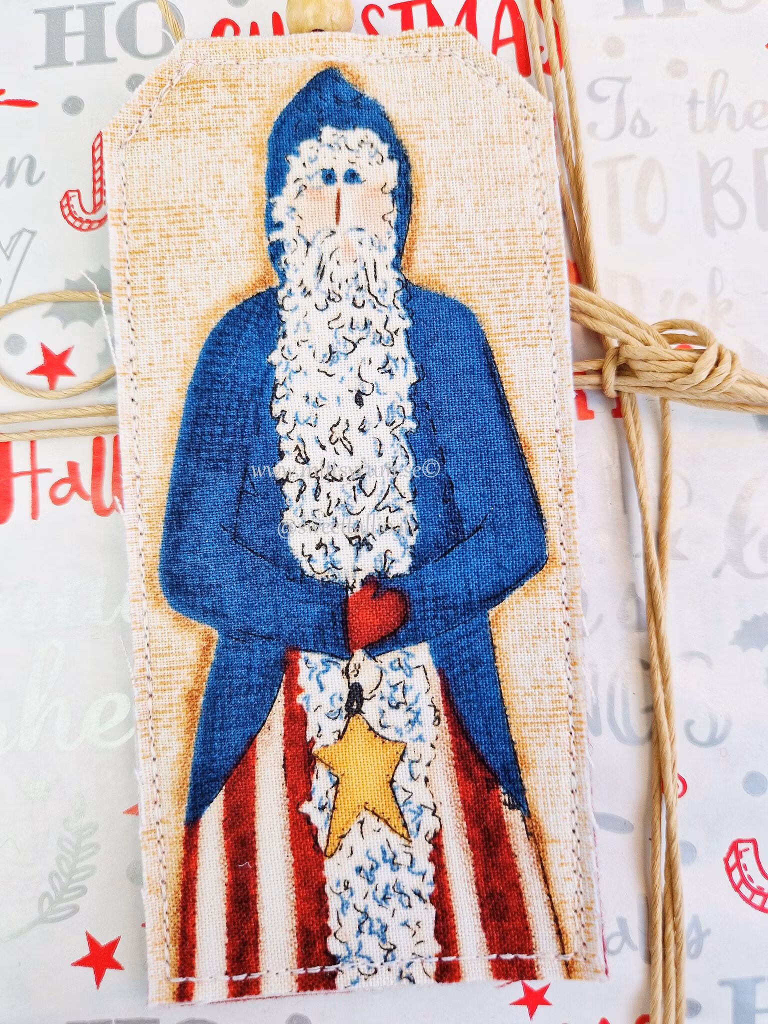 Julklapps tag Tomte Stjärna