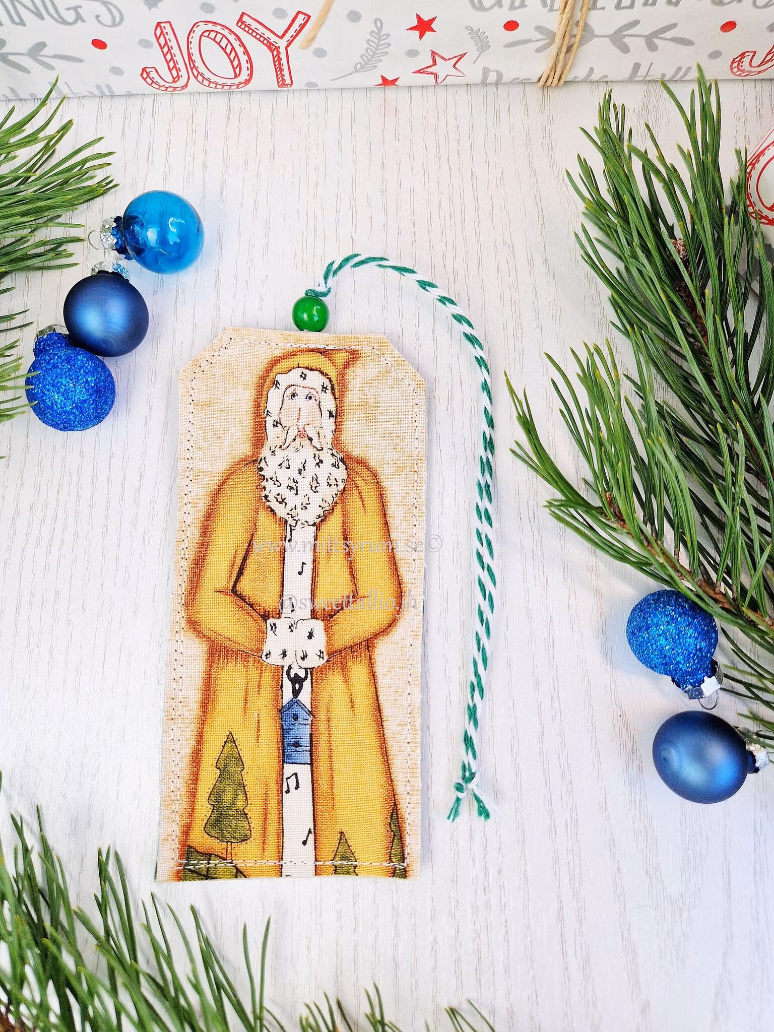 Julklapps tag Tomte Fågelhus