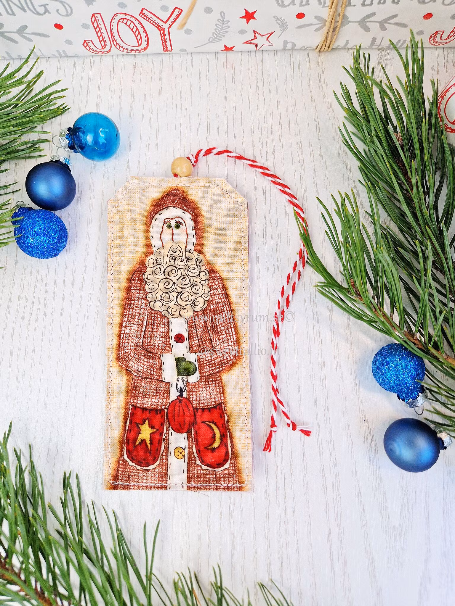 Julklapps tag Tomte Pumpa