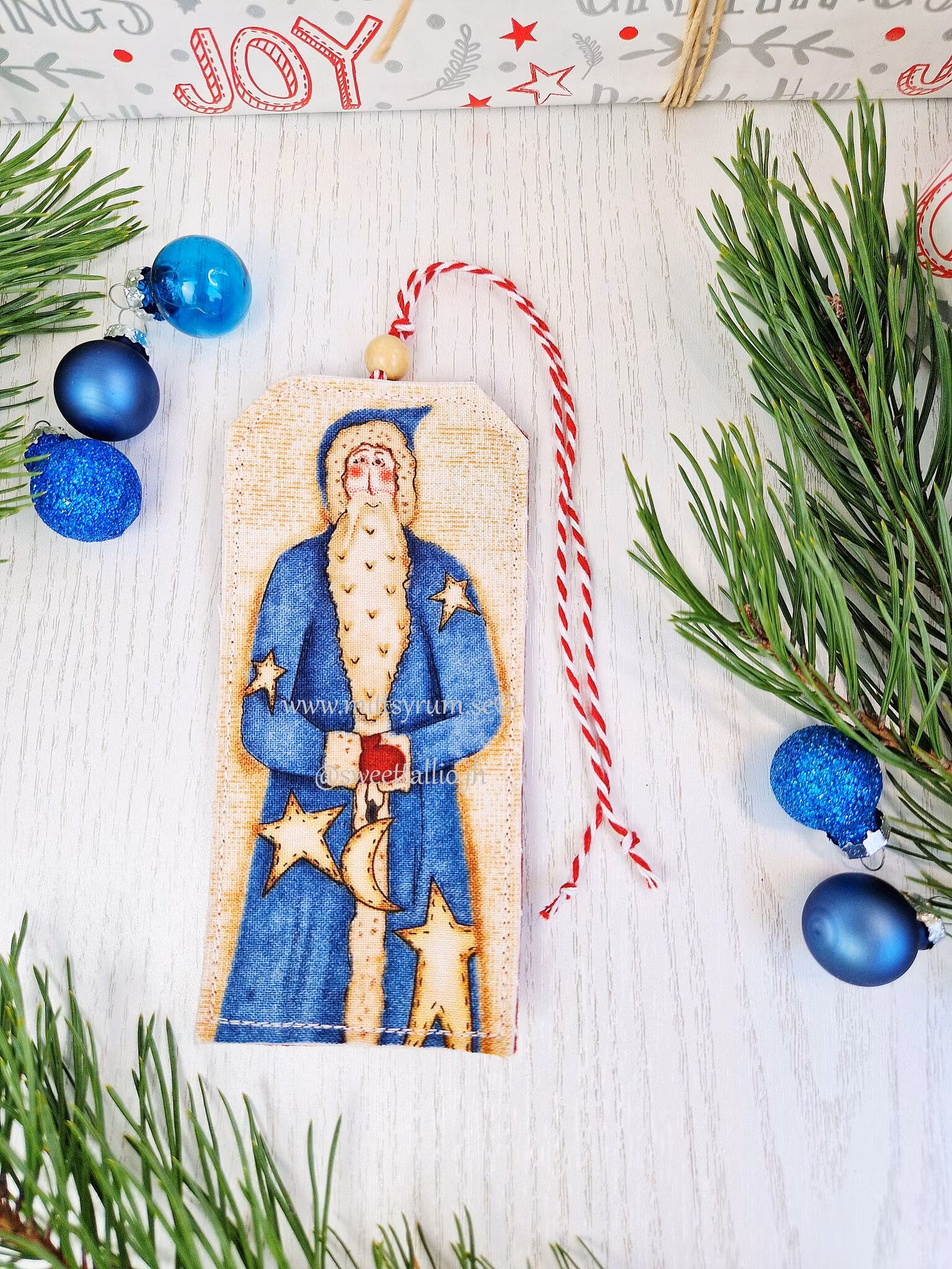 Julklapps tag Tomte Måne