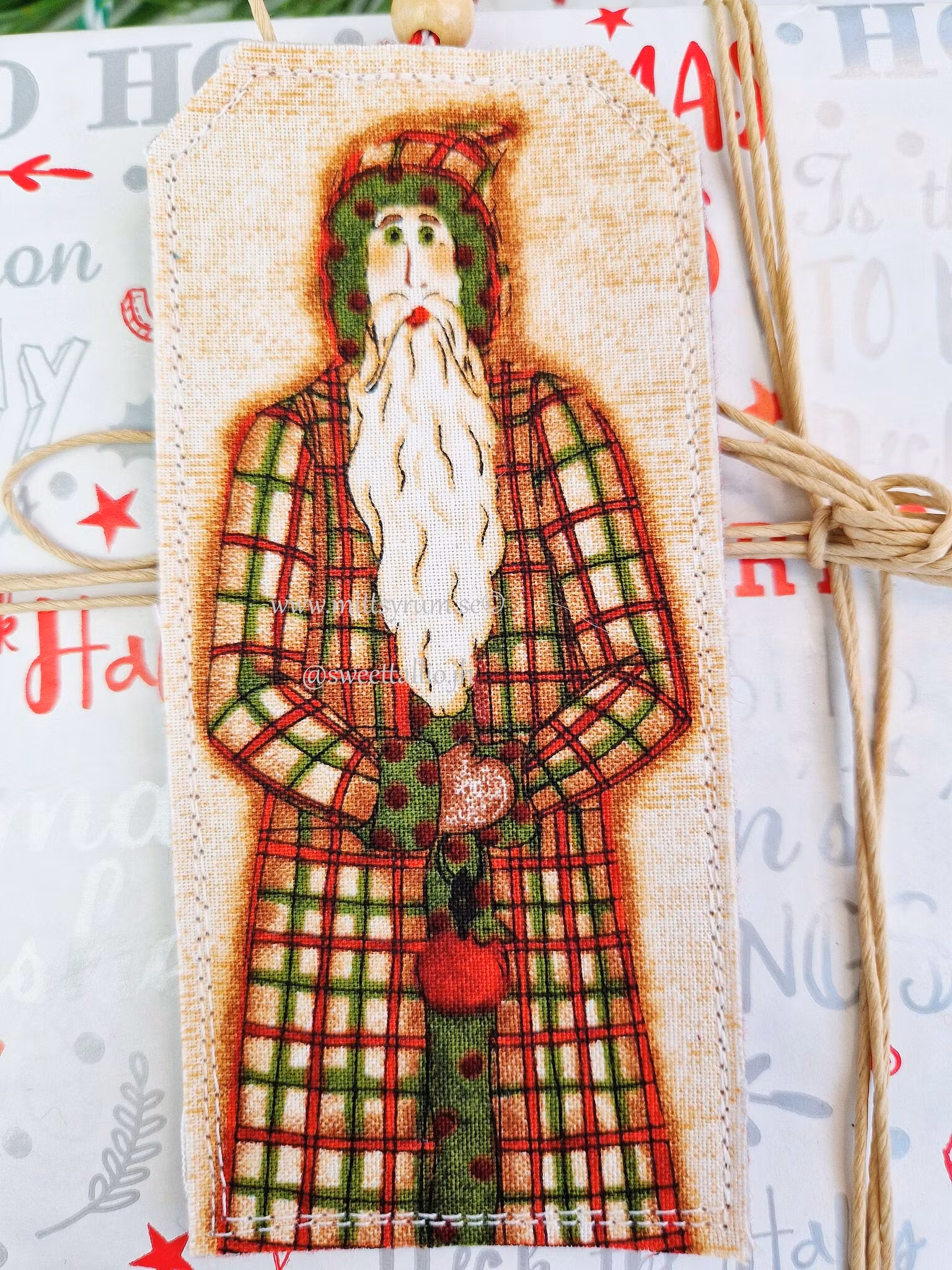 Julklapps tag Tomte Äpple