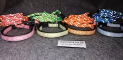 15 mm halsband med dekorband o reflexkoppel