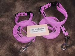 Set koppel o reglerbart 16 mm halsband cyrenlila