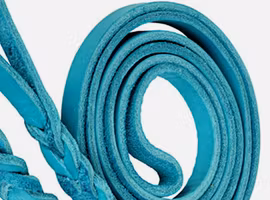 Läderkoppel turkos ca 225cm