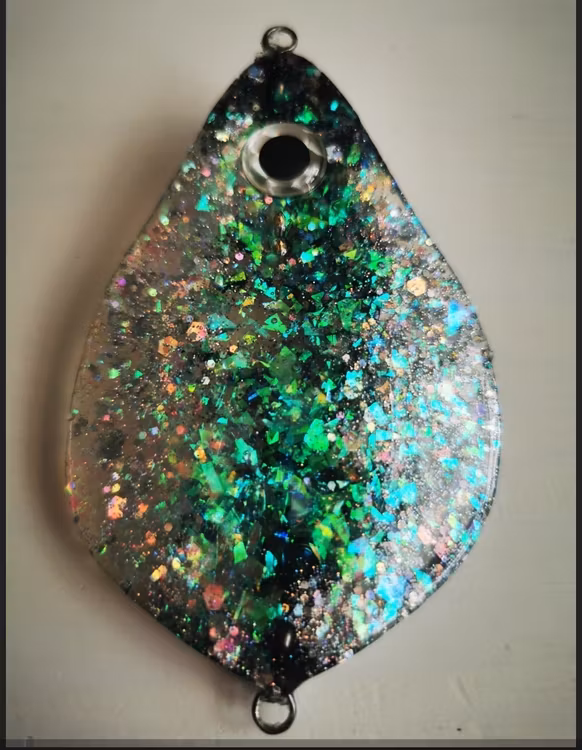 RAUTAS STINGRAY MIDI,  Silver and Black  Pearl 9cm Nrm52