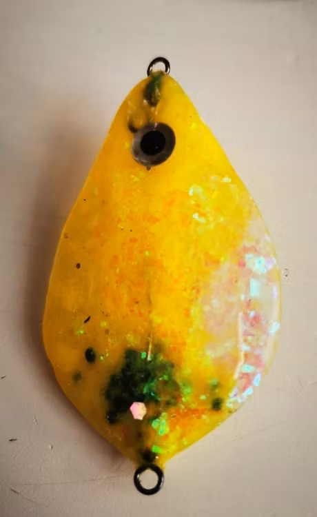TFISH RAUTAS STINGRAY MINI,  7cm, Yellow pearl utan  blink nr126