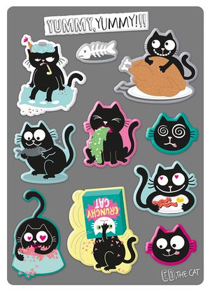Ed the Cat magnetset