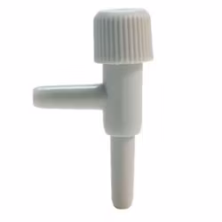 Reglerbar luftkran i plast 1-vägs för luftslang 4/6 mm. - 1 pack