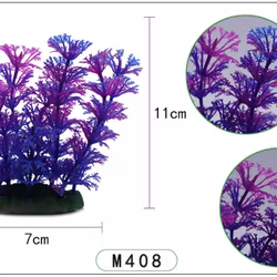 Plastväxt Cabomba blå / lila detaljer 10 cm