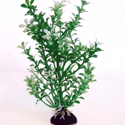 Plastväxt Bacopa grön / vita detaljer 18 cm