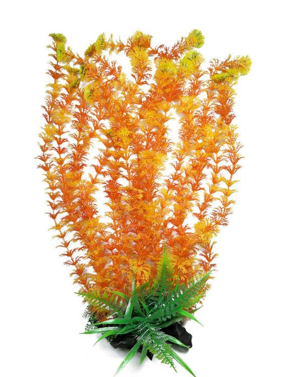 Plastväxt Cabomba orange med grön topp 55 cm