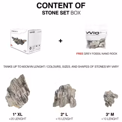 Sten kit - Grey fossil wood rock