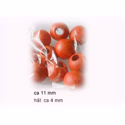 Runda träpärlor -11 mm