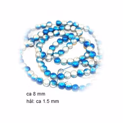 Akrylpärlor - olika färger - ca 8 mm - ca 100 st / paket