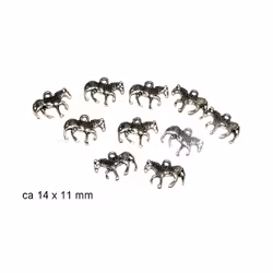 10 st berlocker / charms - zebra