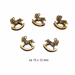 10 st 3D berlocker / charms - gunghäst