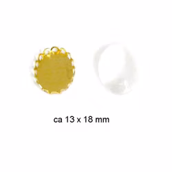 Cabochon infattning + glas - 5 set