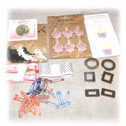 ca 35 paket med dekorationer, stickers, band, mm till scrapbooking/egna kort mm