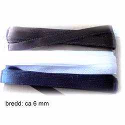 Band - ca 15 meter - brun/vit/mörkblå - ca 6 mm