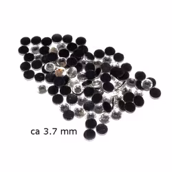 Stryka-på stenar - ca 100 st - runda - ca 3.7 mm