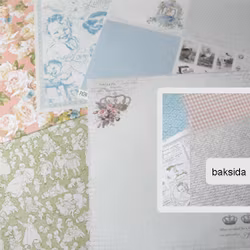 Scrapbookingspapper - ca 20 - 30 cm - ca 10 st - baby/barntema