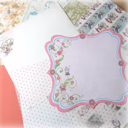 Scrapbookingspapper - ca 20 - 30 cm - ca 10 st - baby/barntema