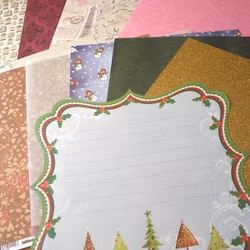 Scrapbookingspapper - ca 20 - 30 cm - ca 50 st - blommor, blad, fjärilar, julmotiv, mm