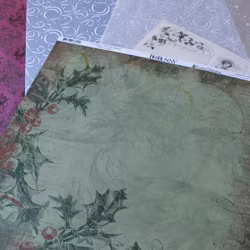 Scrapbookingspapper - ca 20 - 30 cm - ca 10 st - julmotiv