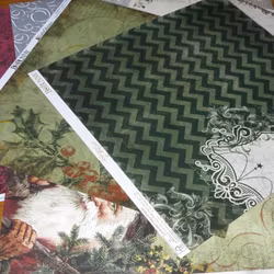 Scrapbookingspapper - ca 20 - 30 cm - ca 10 st - julmotiv
