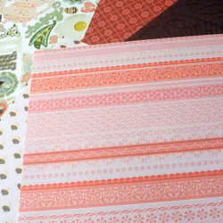 Scrapbookingspapper - ca 20 - 30 cm - ca 10 st - kaffe/te, mm