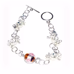 Armband - 2 st - akryl och glaspärlor