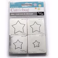 Dies från cuttlebug - 4-pack - stjärnor eller tags