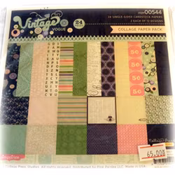 Scrapbookingsark, bilder, tags - vintage
