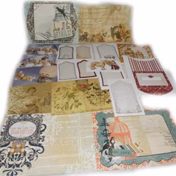 Mix med bilder, card toppers, tags, mm