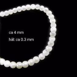 Akrylpärlor - vita -  ca 4 mm - ca 200 st