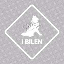 Bildekal - Groenendael i bilen - svart eller vit