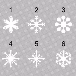Snöflingor - passar till julgranskula - 5 st - ca 40 mm