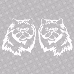 Dekal - Katt 05 -  svart eller vit - 2-pack