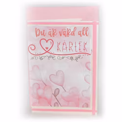 Handgjort kort - Du är värd all kärlek