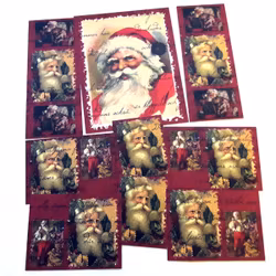Bilder till scrapbooking/egna kort -17 st - vintagestil / jultomten