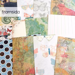 Scrapbookignspapper - 12 ark - 14 - 17 cm
