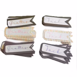 Toppers/dekorationer till scrapbooking, kort, journal, mm - Tack / grattis