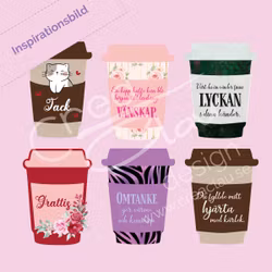 Digital fil - take-away mugg + kuvert