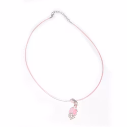 Halsband med krackelerad glaspärla