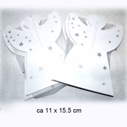 Ängel vit 3d i trä