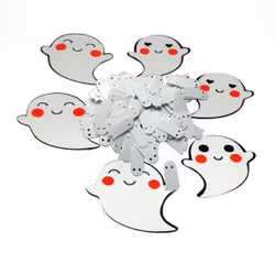 Spöke - toppers och paljetter till scrapbooking, egna kort, tags, journal, mm